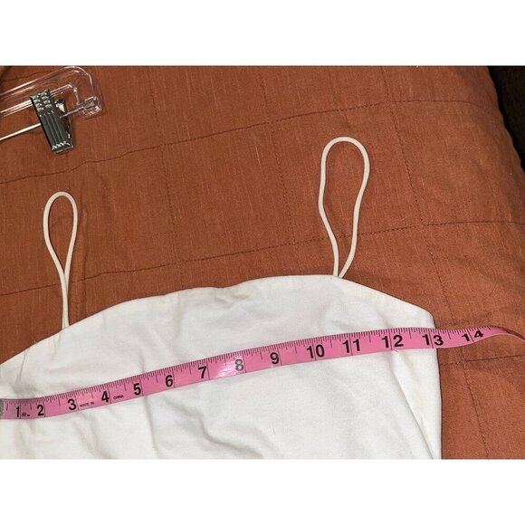 Showpo White Strappy Ribbed Bodycon Mini Dress Women's Size 10 - Picture 5 of 8